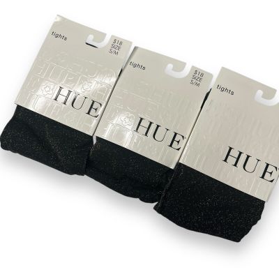 Hue Metallic Tinted Tights Gold Black Size Small/ Medium Women’s 3 Pair New